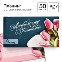 Планер с отрывными листами, 50 л., мини &laquo;Любимому учителю&raquo;