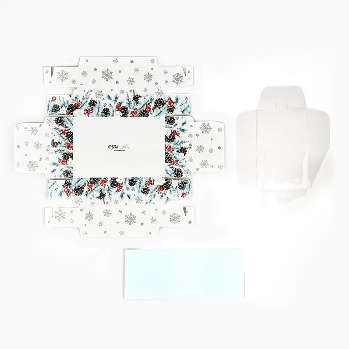 Коробка складная с пластиковой крышкой «Снежная ботаника», 16.5 х 11 х 4 см Коробка складная с пластиковой крышкой «Снежная ботаника», 16.5 х 11 х 4 см