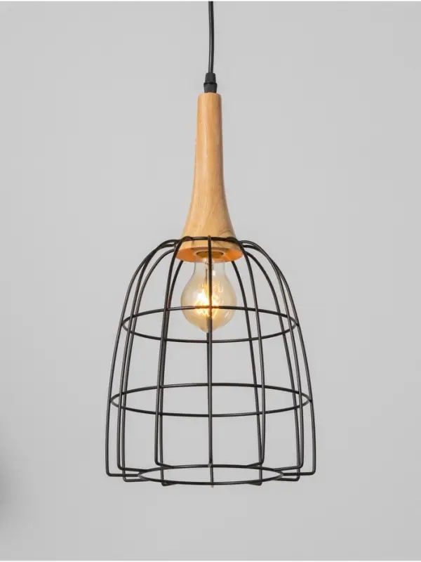 Светильник BayerLux &laquo;Чикаго&raquo;, 1&times;40 Вт, Е27, черный/коричневый, 24.5&times;24.5&times;44(144) см