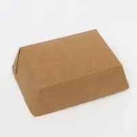Салатник одноразовый, контейнер с прозрачной крышкой, крафт, 0.4 л, 14.5&times;9.5&times;4, 5 см