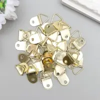 Подвес металл для фоторамки/картины золото набор 40 шт 2х1,3 см