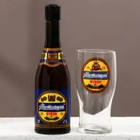 Подарочный набор ЧИСТОЕ СЧАСТЬЕ «Настоящий мужик!»: гель для душа 500 мл и стакан для пива 500 мл