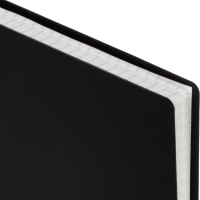 Бизнес-тетрадь А4 120л Attache гребень клетка пластик черн с тиснением