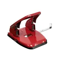 Дырокол на 30 листов, большой, металлический, с металлической линейкой, МИКС