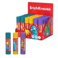 Клей-карандаш, ErichKrause EasyStick Jolly Friends, PVP, экономичный расход, 6 г, МИКС