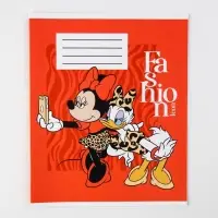 Тетрадь в клетку 12 листов, 5 видов МИКС, обложка мелованный картон, &laquo;Минни Маус&raquo;
