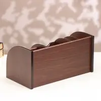 Органайзер 7 секций, 2 выдвижных ящика, серия Орех с кантом темным, 16&times;30&times;15 см