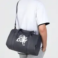 Сумка спортивная на молнии TEXTURA, с подкладкой, длинный ремень, с принтом, маленький размер, серая