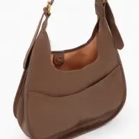 Сумка - мешок женская TEXTURA, на магните, с косметичкой, 34&times;12&times;27 см, коричневая