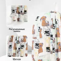 Рюкзак школьный на молнии, с карманом, с принтом, размер 30&times;12&times;43 см, белый