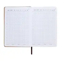 Ежедневник недатированный, А5, 140 л, клетка, кожзам, с хлястиком, &laquo;Полоски&raquo;, бежевый