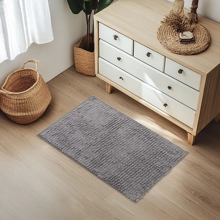 Коврик для дома Доляна &laquo;Букли длинные&raquo;, 50&times;80 см, длина букли 2 см, светло-серый