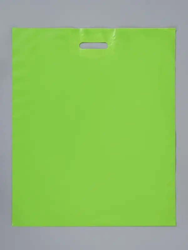 Пакет полиэтиленовый с вырубной ручкой, салатовый 50&times;60 см, 70 мкм