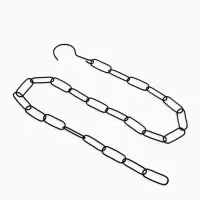 Цепочка-держатель для плечиков, звенья 4.7&times;1.8 см, L=110 см, чёрная
