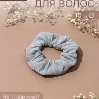 Резинка для волос QF &laquo;Орбита&raquo;, классик жатка полосы, 10 см, серая
