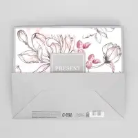 Пакет подарочный ламинированный, упаковка, &laquo;Present for you&raquo;, ML 27&times;23&times;11.5 см