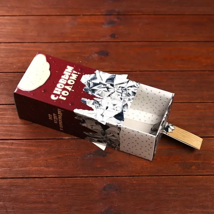 Подарочная новогодняя коробка «Шоколад» 10.1×8.2×20.2 см Подарочная новогодняя коробка «Шоколад» 10.1×8.2×20.2 см