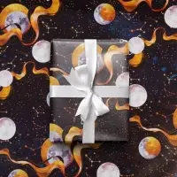 Бумага упаковочная глянцевая &laquo;Космическая&raquo;, 70 х 100 см