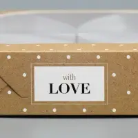 Упаковка кондитерская, «With love», 23 х 23х 4 см