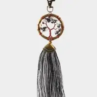 Брелок ловец снов "Великое древо" 19 см, цв. чёрно-белый Брелок ловец снов "Великое древо" 19 см, цв. чёрно-белый