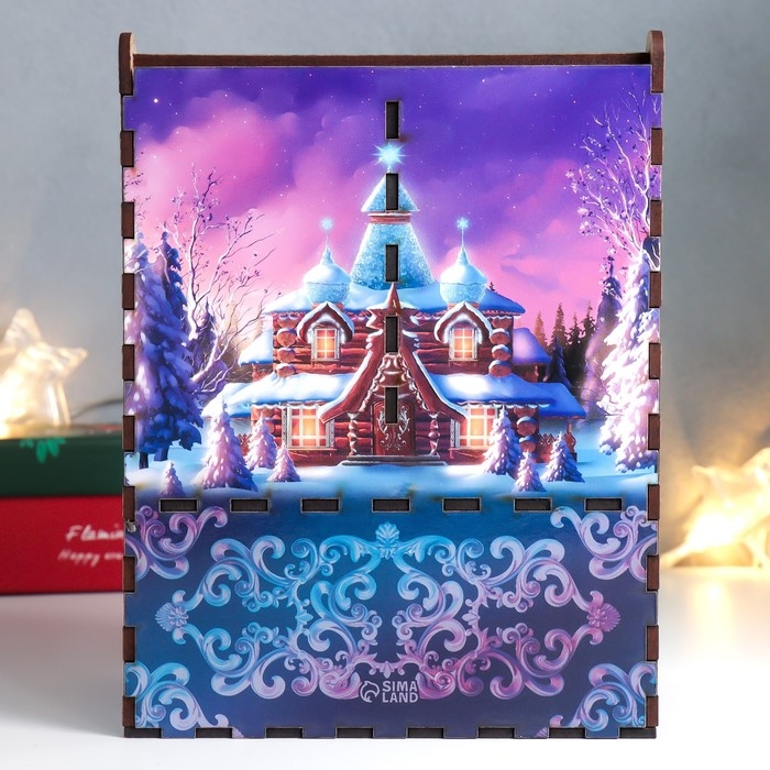 Чайный домик с ящиком Чайный домик с ящиком "Сказка" 20х15х8,5 см