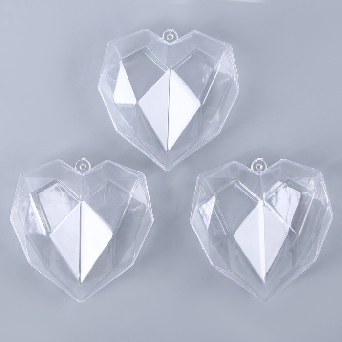 Основа для творчества и декорирования «Сердце», набор 3 шт., размер 1 шт. — 8 × 8 × 5 см Основа для творчества и декорирования «Сердце», набор 3 шт., размер 1 шт. — 8 × 8 × 5 см