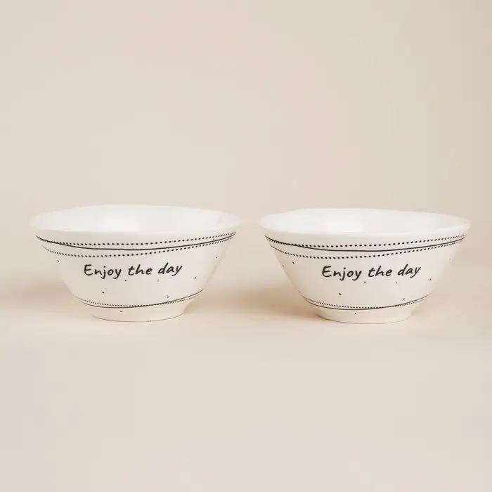 Салатники SL Home &laquo;Милый дом&raquo;, 250 мл, d=12 см, фарфор, набор 2 шт., белые