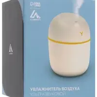 Увлажнитель воздуха Luazon HM-20, ультразвуковой, 220 мл, настольный, подсветка, белый
