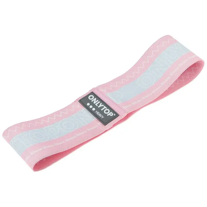 Фитнес-резинка ONLYTOP Pink HEAVY, нагрузка 20-32 кг