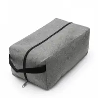 Сумка для обуви на молнии, 32&times;17&times;8 см, с ручкой, серая