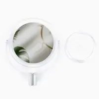 Зеркало настольное, с увеличением х2, двустороннее, 13&times;17 см, (d=10.5 см), прозрачное