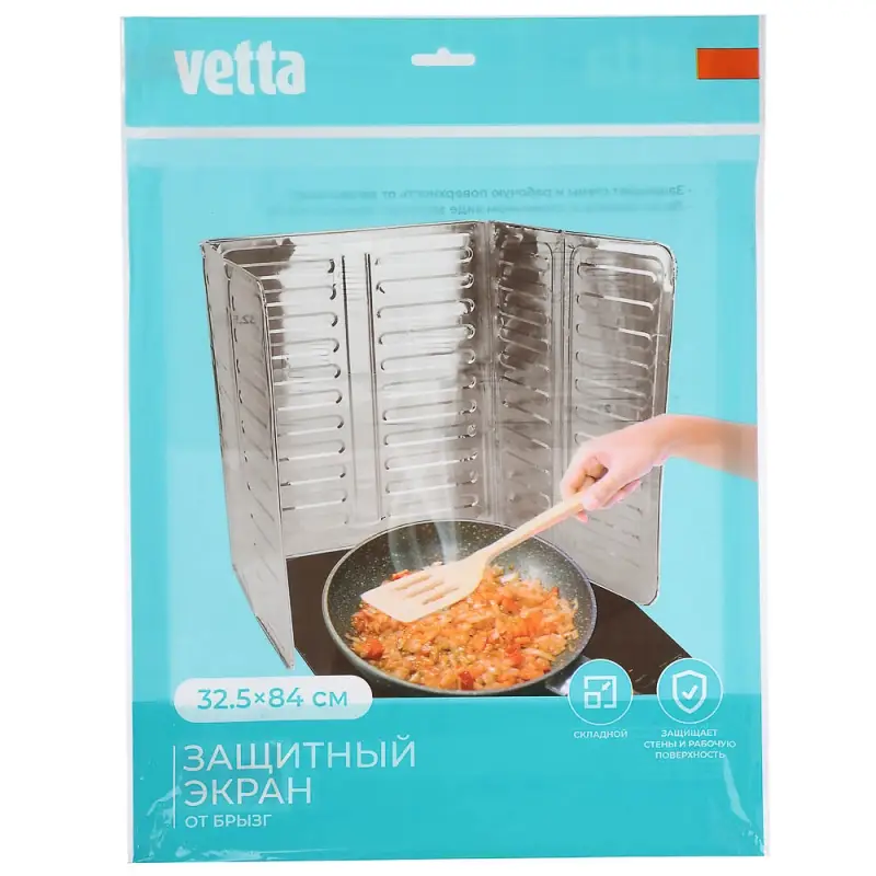 Экран защитный от брызг тм VETTA, 32,5х84см, алюминий