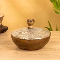 Сахарница "Алюм" 15х15х11 см, алюминий, дерево Сахарница "Алюм" 15х15х11 см, алюминий, дерево