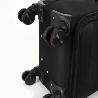 Чемодан на колёсах TEXTURA, кодовый замок, текстильный, с увеличением, 36&times;25&times;58 см, 20", чёрный