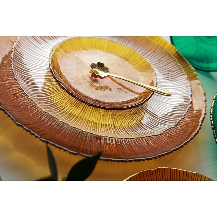 Тарелка "Фейерверк" 15,5х15,5х1,5 см, цвет прозрачный