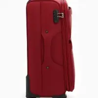 Чемодан на колёсах TEXTURA, с увеличением, кодовый замок, 42&times;26&times;68 см, 24", красный
