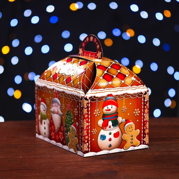 Подарочная коробка Подарочная коробка "Пряничный" 18,5 x 12,5 x 19 см.