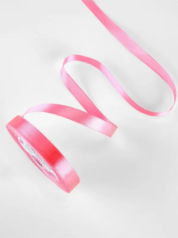 Лента атласная, 12 мм, 23±1 м, насыщенно-розовая №05 Лента атласная, 12 мм, 23±1 м, насыщенно-розовая №05