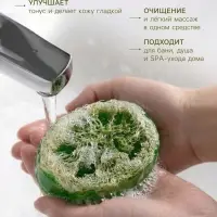 Мыло косметическое Добропаровъ с люффой &laquo;массажное&raquo; зеленое яблоко, 100 г