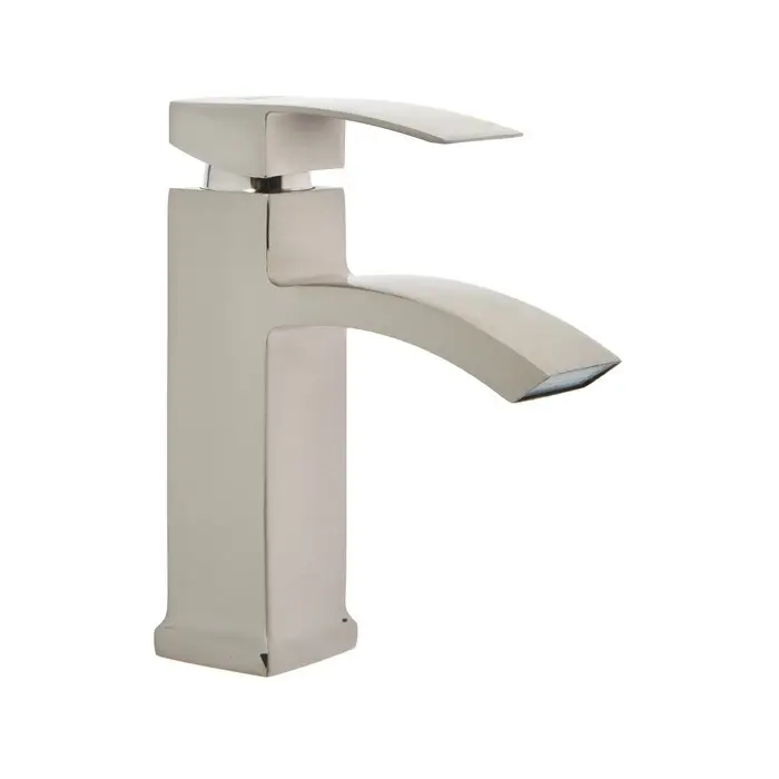 Смеситель для раковины ZEIN Z2755, квадратный, картридж 35 мм, нержавеющая&nbsp;сталь, сатин