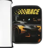 Папка для труда А4 &laquo;Авто на старте&raquo;, молния вокруг/откидная планка