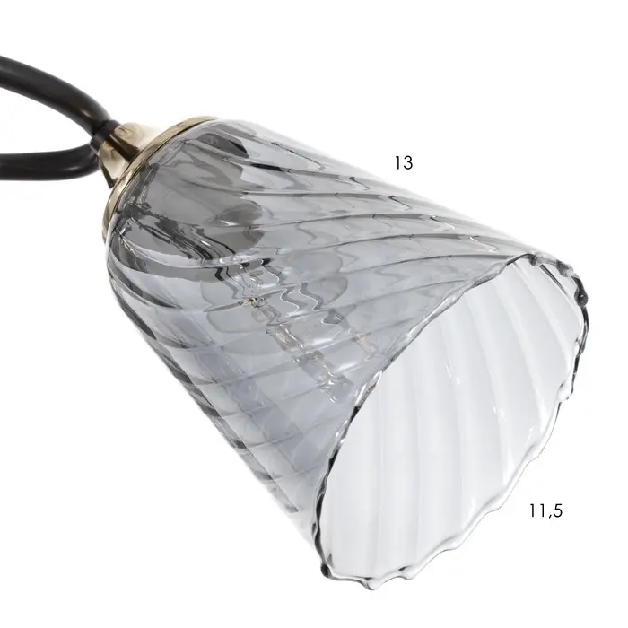 Светильник потолочный BayerLux &laquo;Рони&raquo;, люстра 5хЕ27, 40 Вт, чёрный, 62&times;62&times;23 см