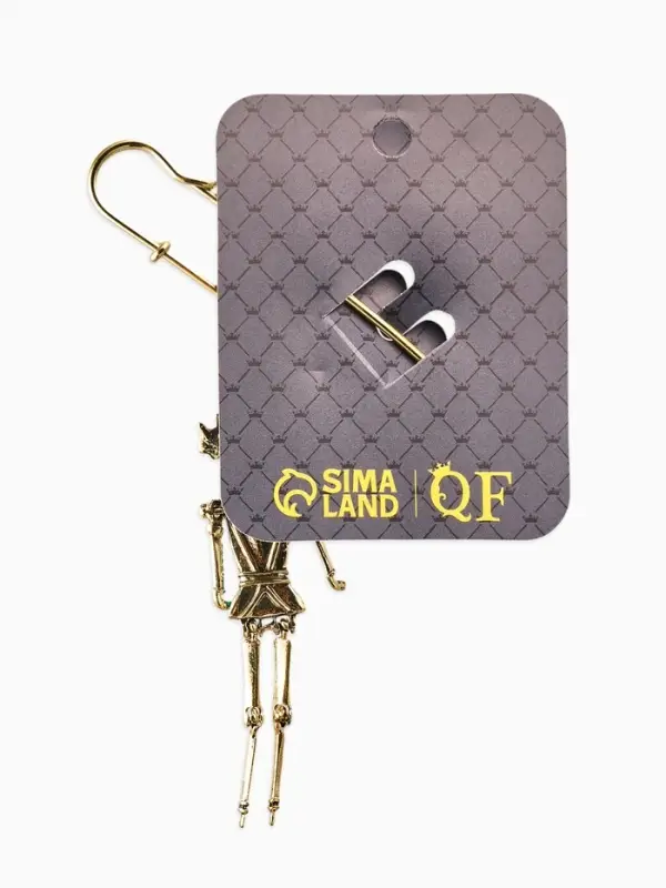 Булавка &laquo;Оловянный солдатик&raquo;, цвет изумрудный в чернёном золоте, L=9.5 см