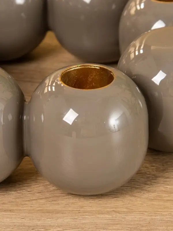 Подсвечник на 4 свечи  Подсвечник на 4 свечи "Бусы" с 8 сферами, ковентри 19х19х5,5 см