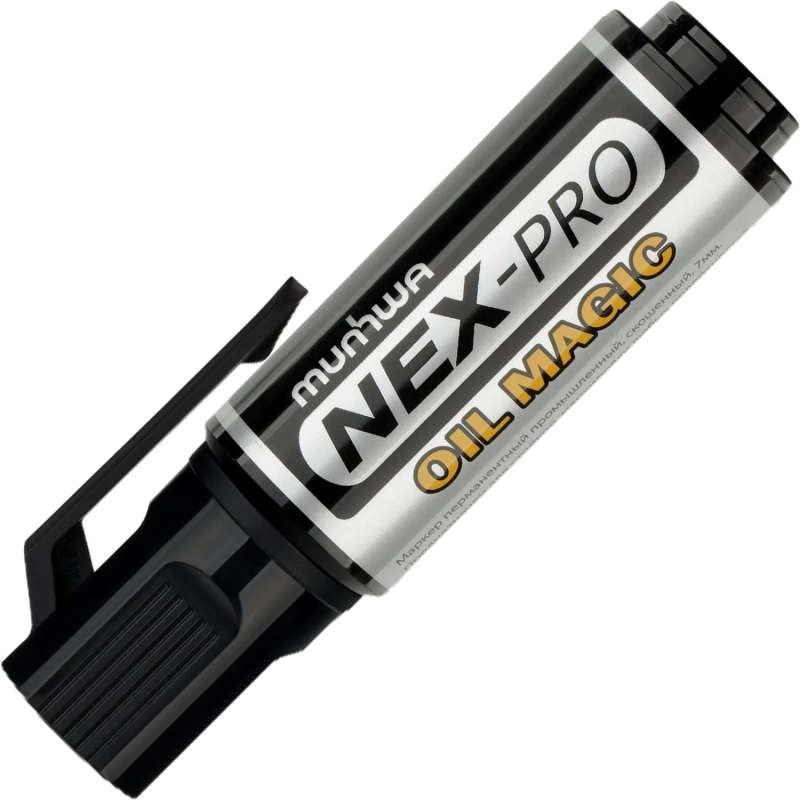 Маркер перманентный пром. MunHwa 'Nex-Pro Oil Magic' черный, скошенный,7мм
