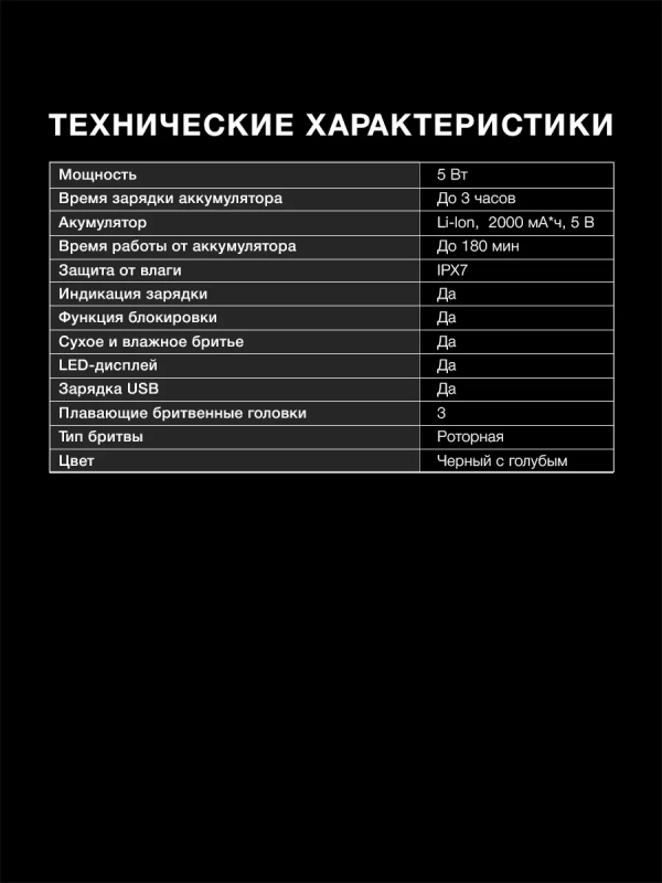 Бритва роторная H-SH8088 реж.эл. 3 питан. аккум Бритва роторная H-SH8088 реж.эл. 3 питан. аккум