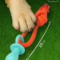 Игрушка жевательная с канатом &laquo;Сосочка&raquo;, до 25 см, оранжевая, голубая