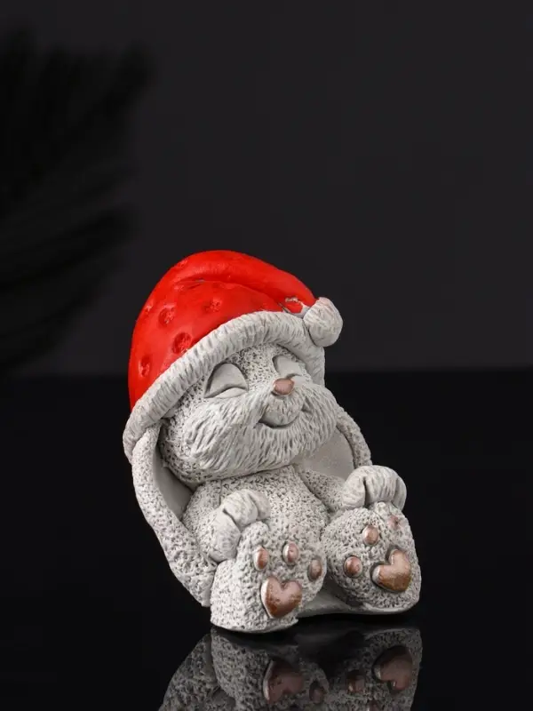 Фигура Фигура "Кролик в колпаке" 7 см, серый