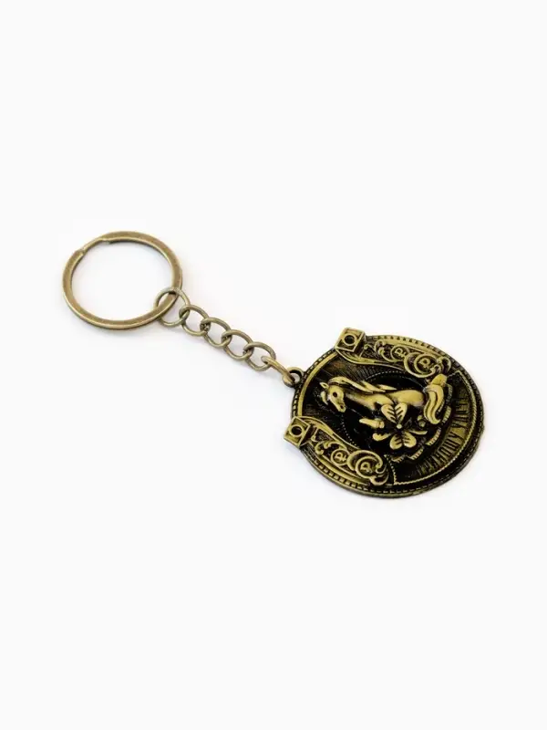 Брелок металл штамповка "Приношу удачу"