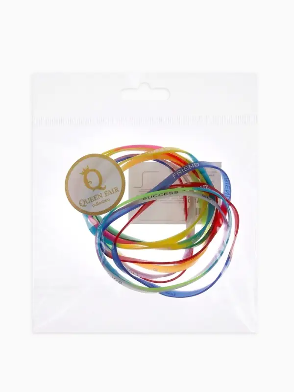 Силиконовый браслет &laquo;Настроение&raquo;, набор 10 шт. цвет МИКС, 6 см